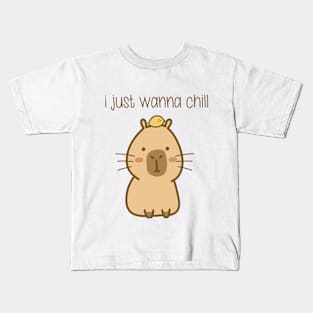 Chill capybara - I just wanna chill Kids T-Shirt